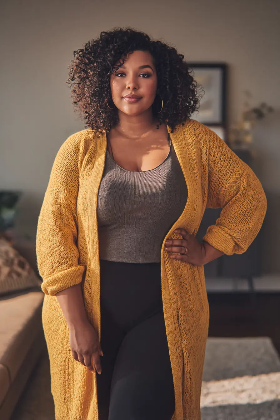 Ribbed Tank + Statement Cardigan