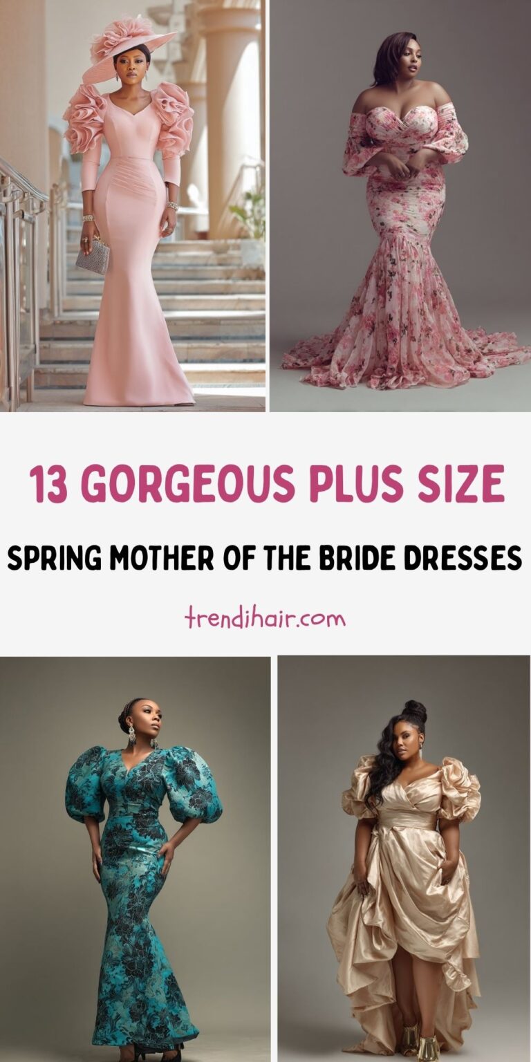 13 Gorgeous Plus Size Spring Mother of The Bride Dresses