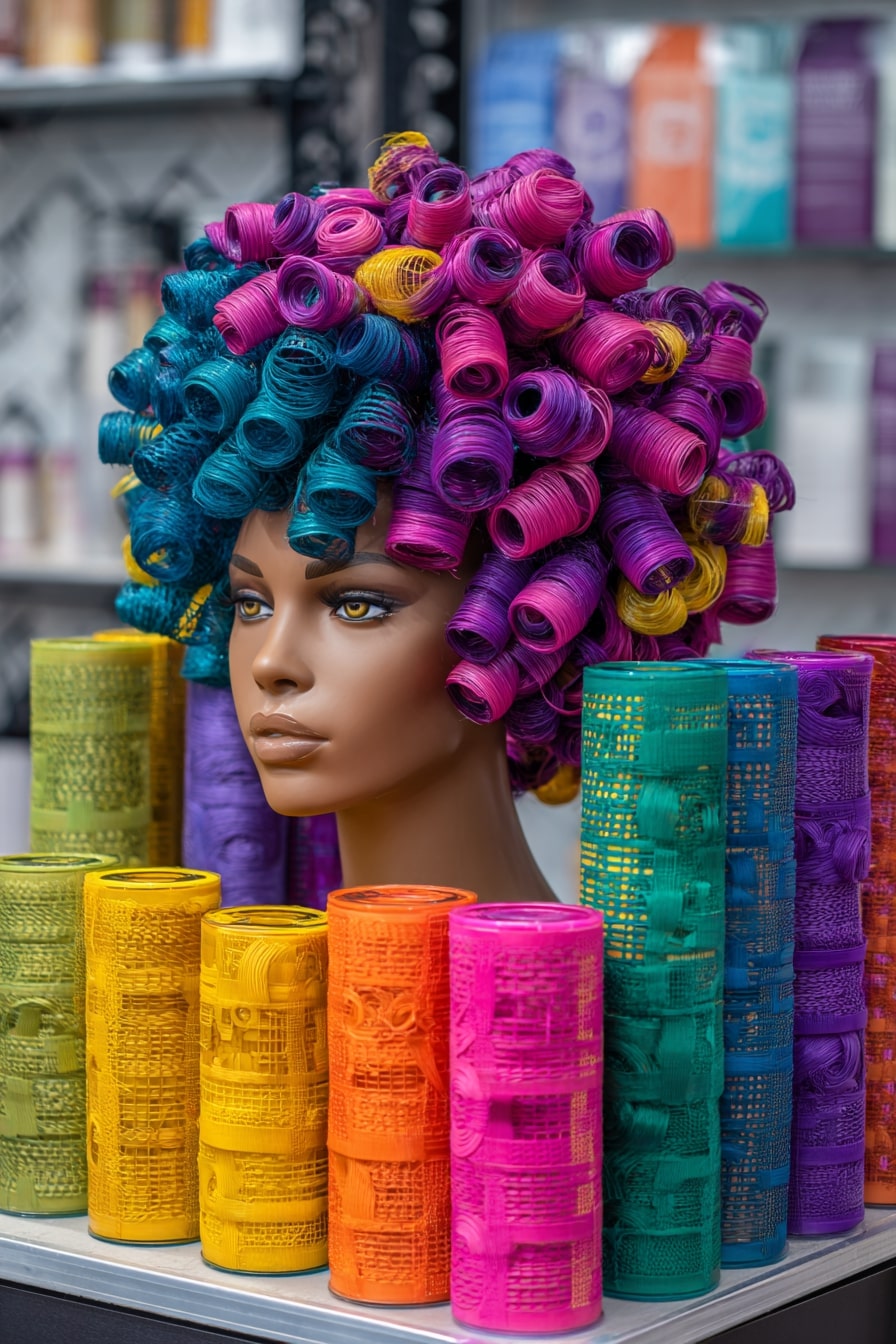 Foam-Roller Ribbon Curls