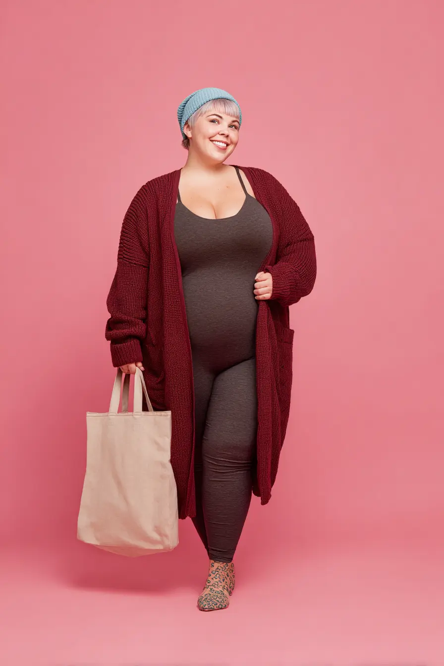 Longline Cardigan + Fitted Jumpsuit