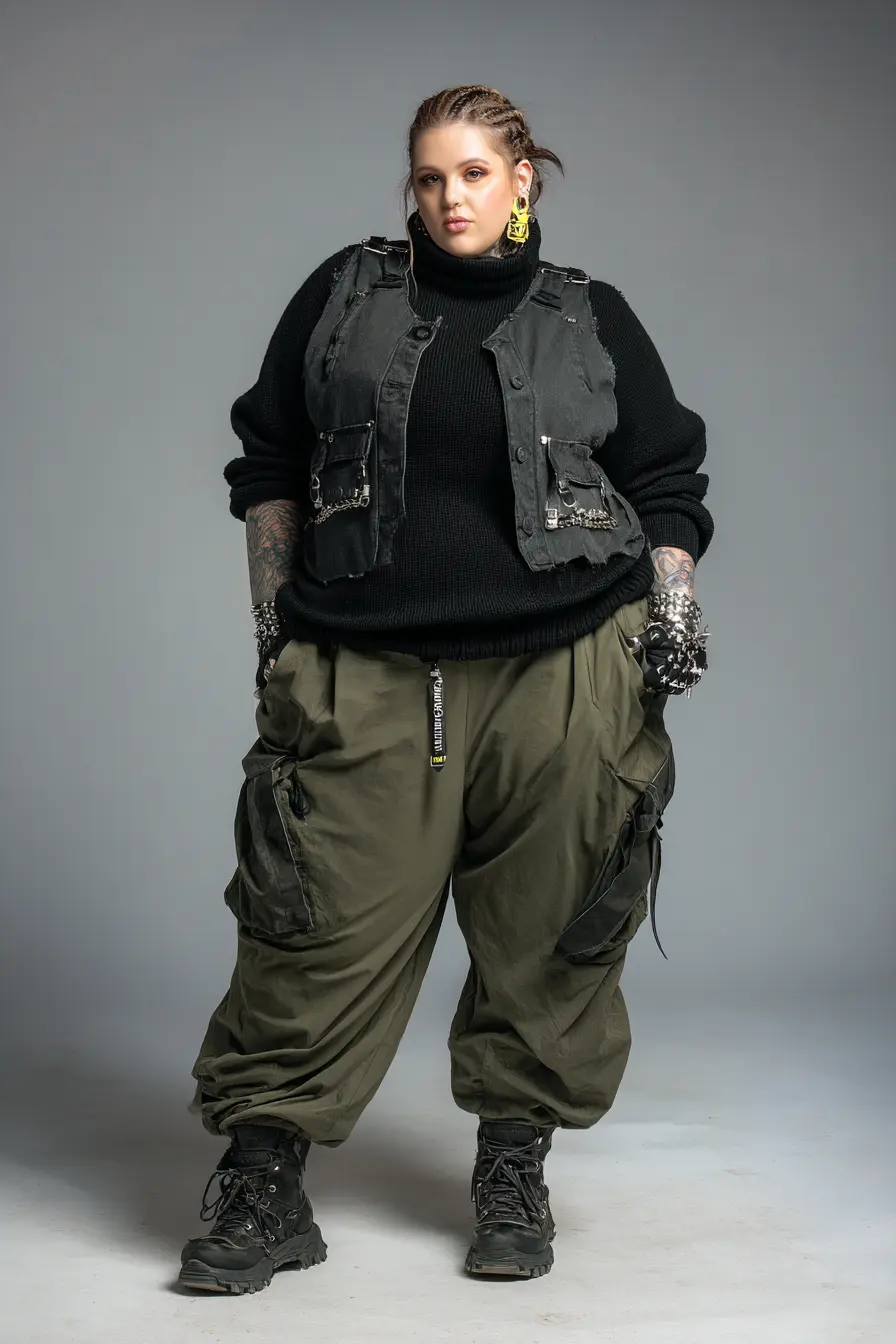 Cropped Utility Vest + Cargo Pants Power