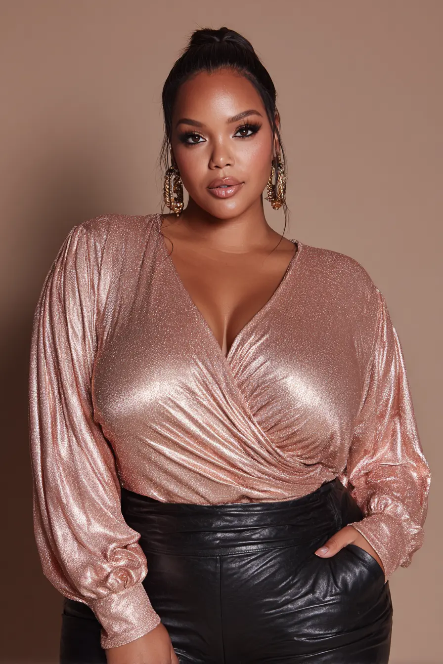 Shimmer and Strength in Sequin and Leather