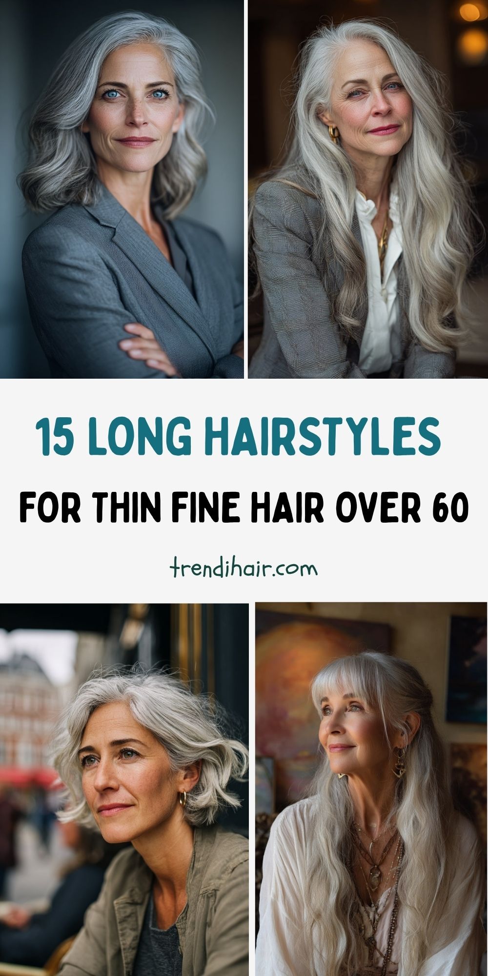 15 Long Hairstyles for Thin Fine Hair Over 60
