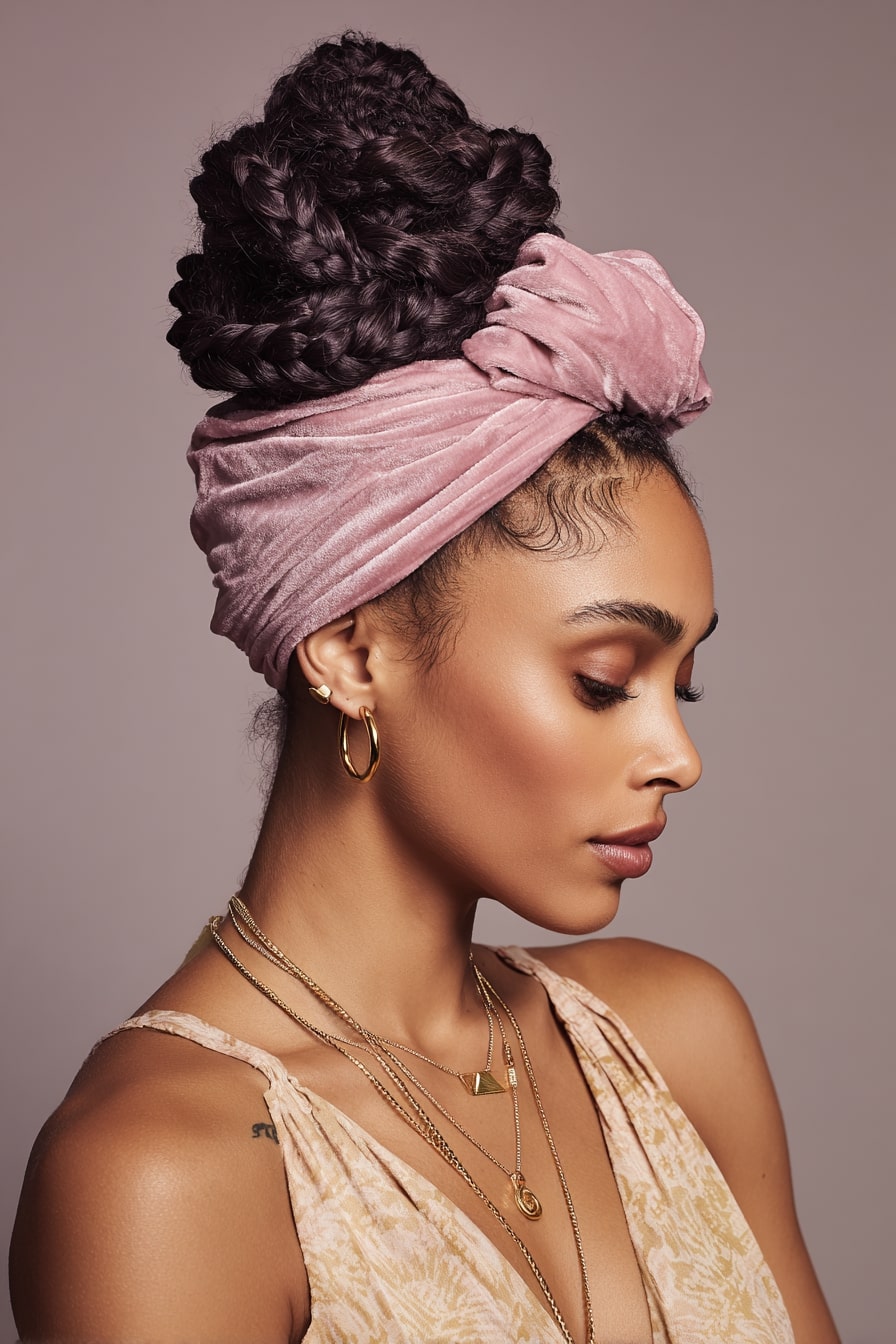 Velvet-Wrapped Coil Set Crown