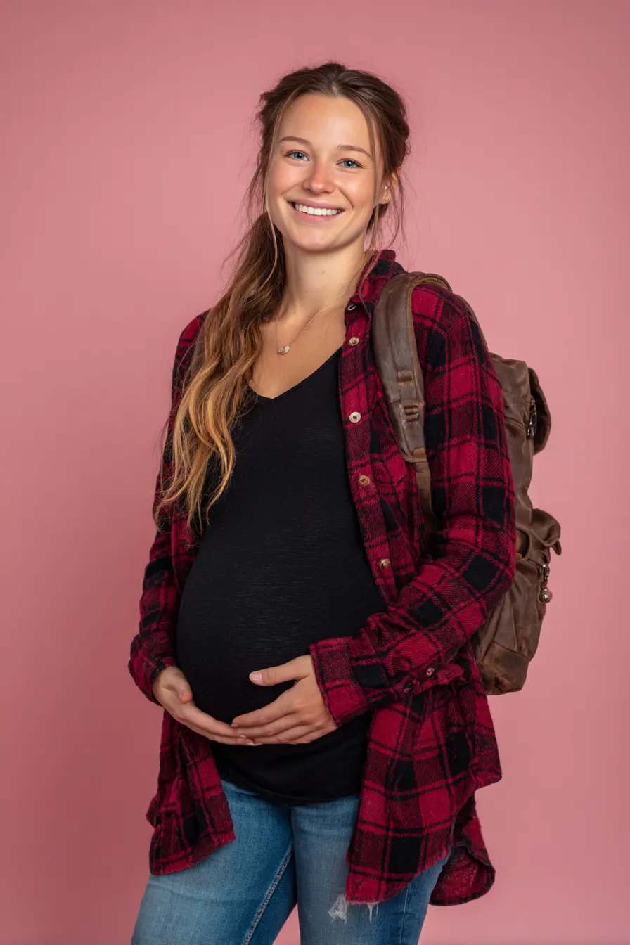 Flannel Shirt + Black Tee