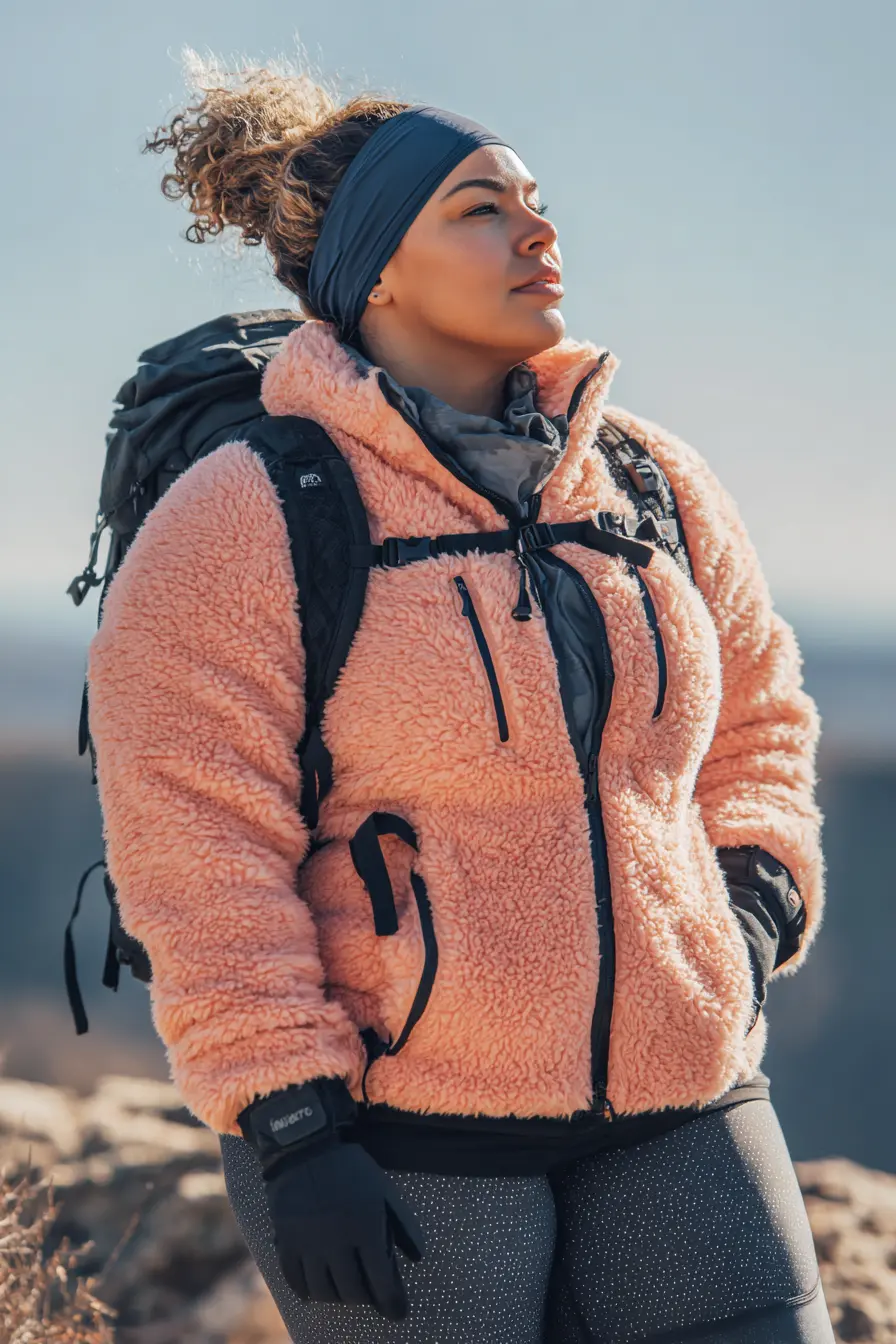 Sherpa Jacket + Hiking Leggings