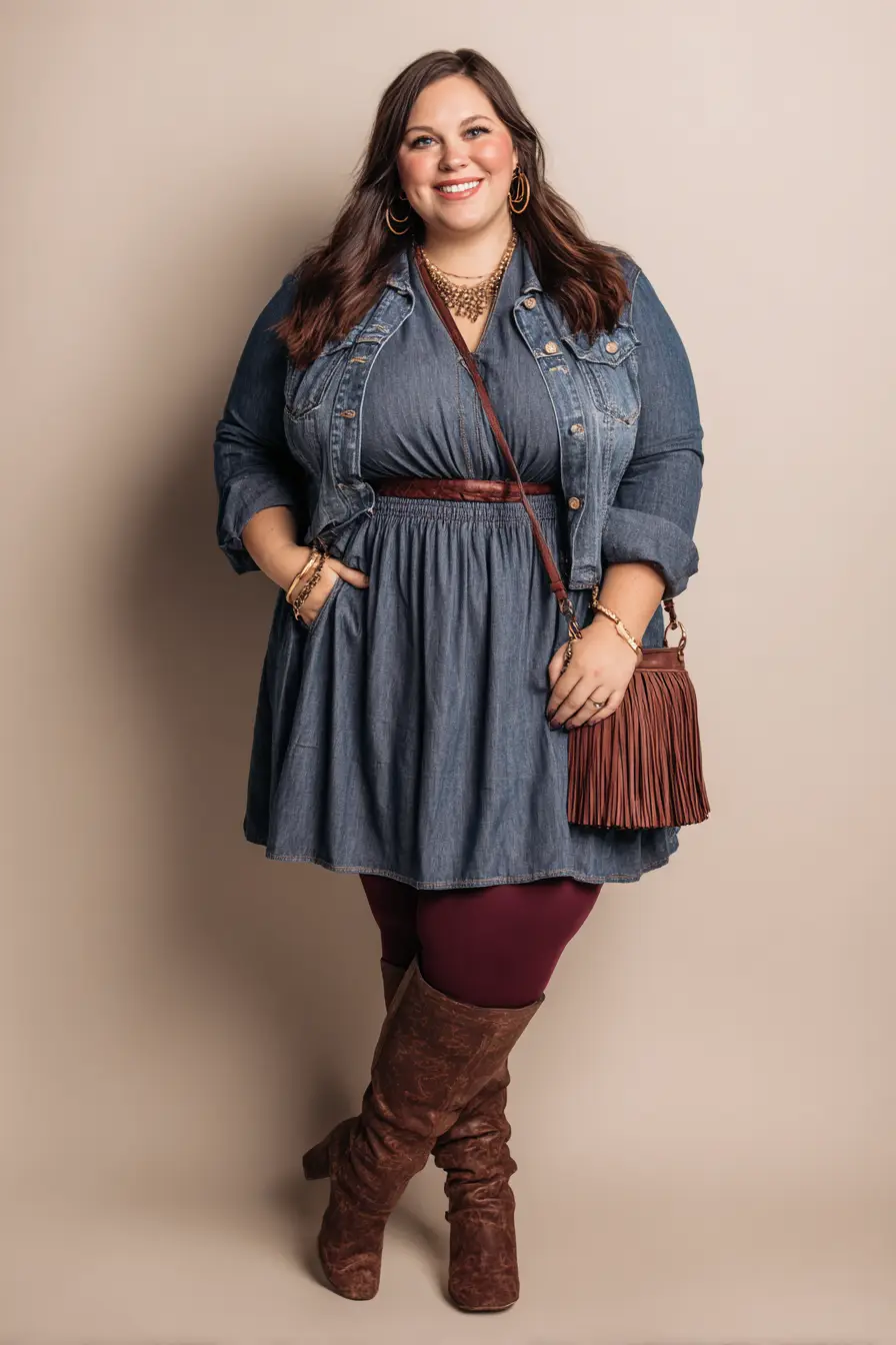 Faux Fur Jacket + Leather Pencil Skirt