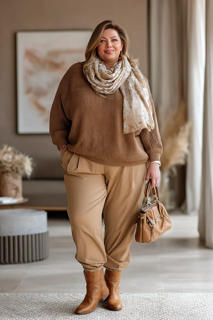 Taupe Sweater + Tapered Pants Flow