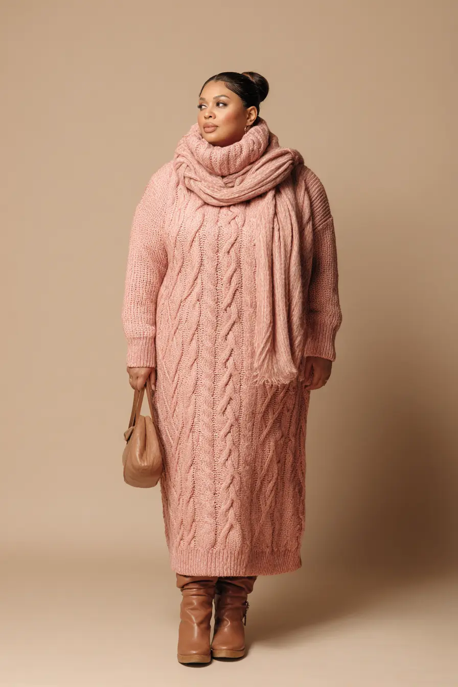 Plaid Shirt Dress + Wide Belt Detail