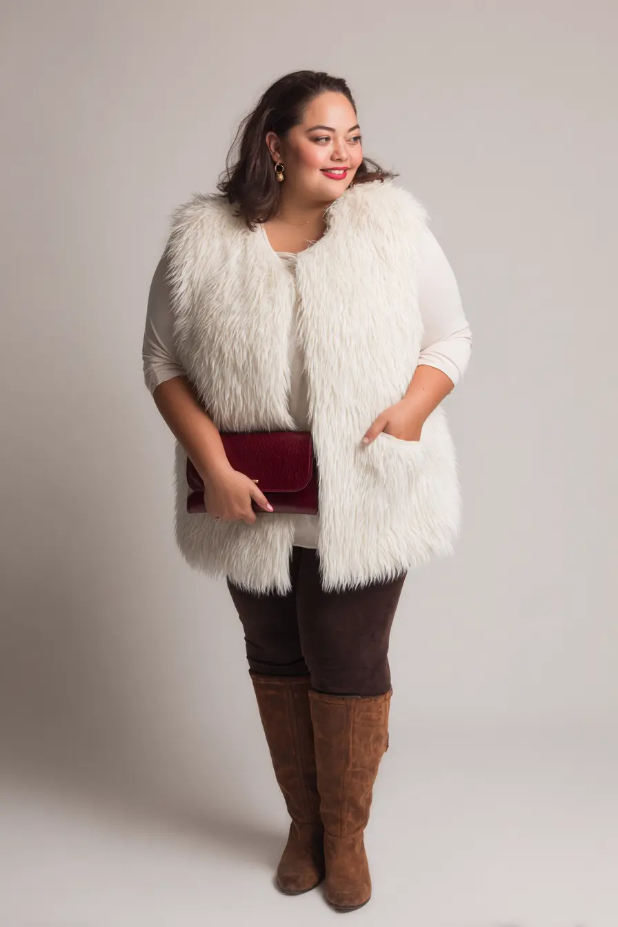 Chic Comfort in Faux Fur Layers