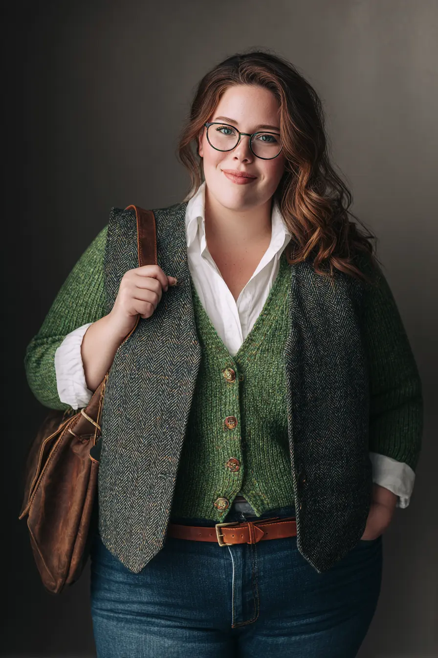 Sweater Vest + Button-Up Preppy Layer