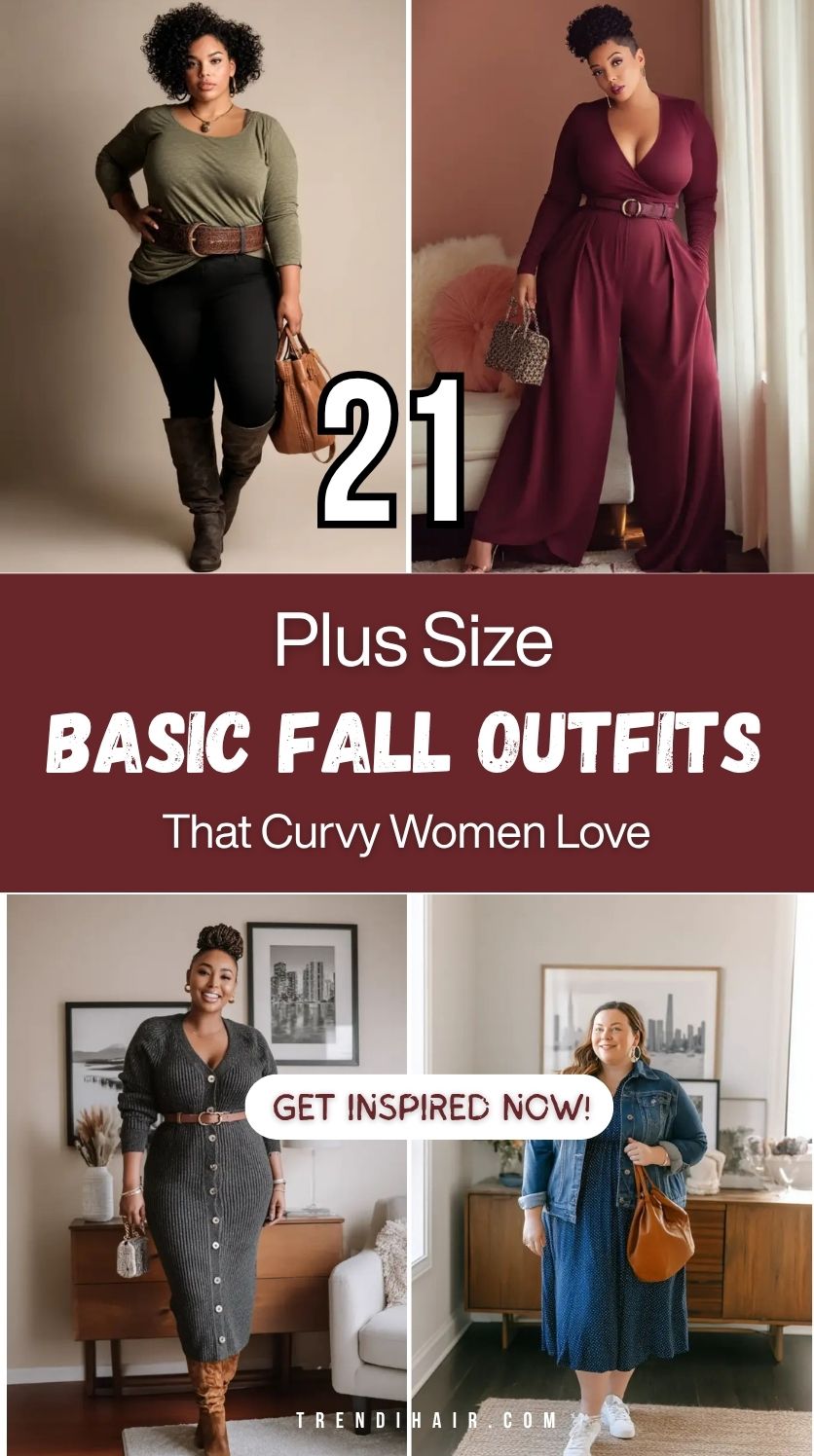 21 Plus Size Basic Fall Outfits That Curvy Women Love
