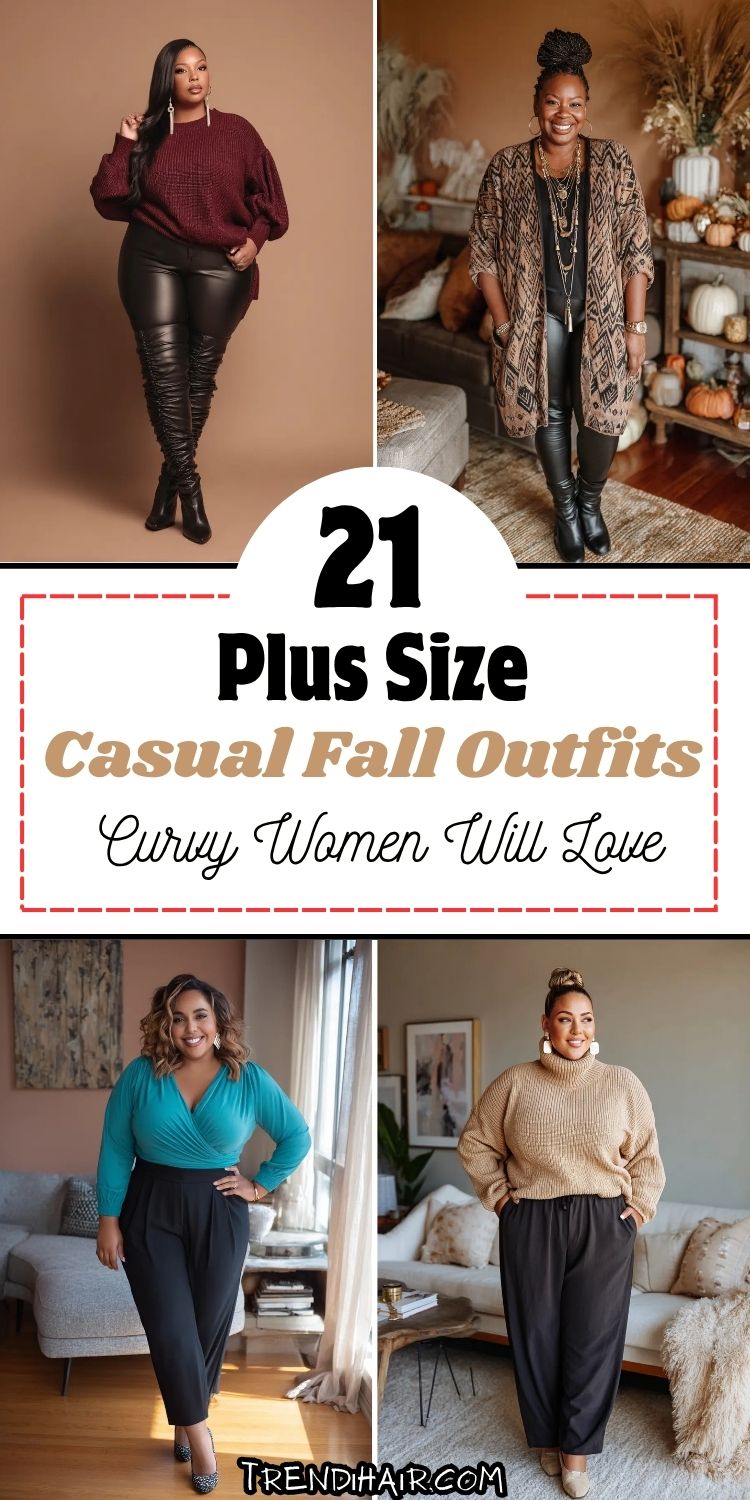 21 Plus Size Casual Fall Outfits Curvy Women Will Love