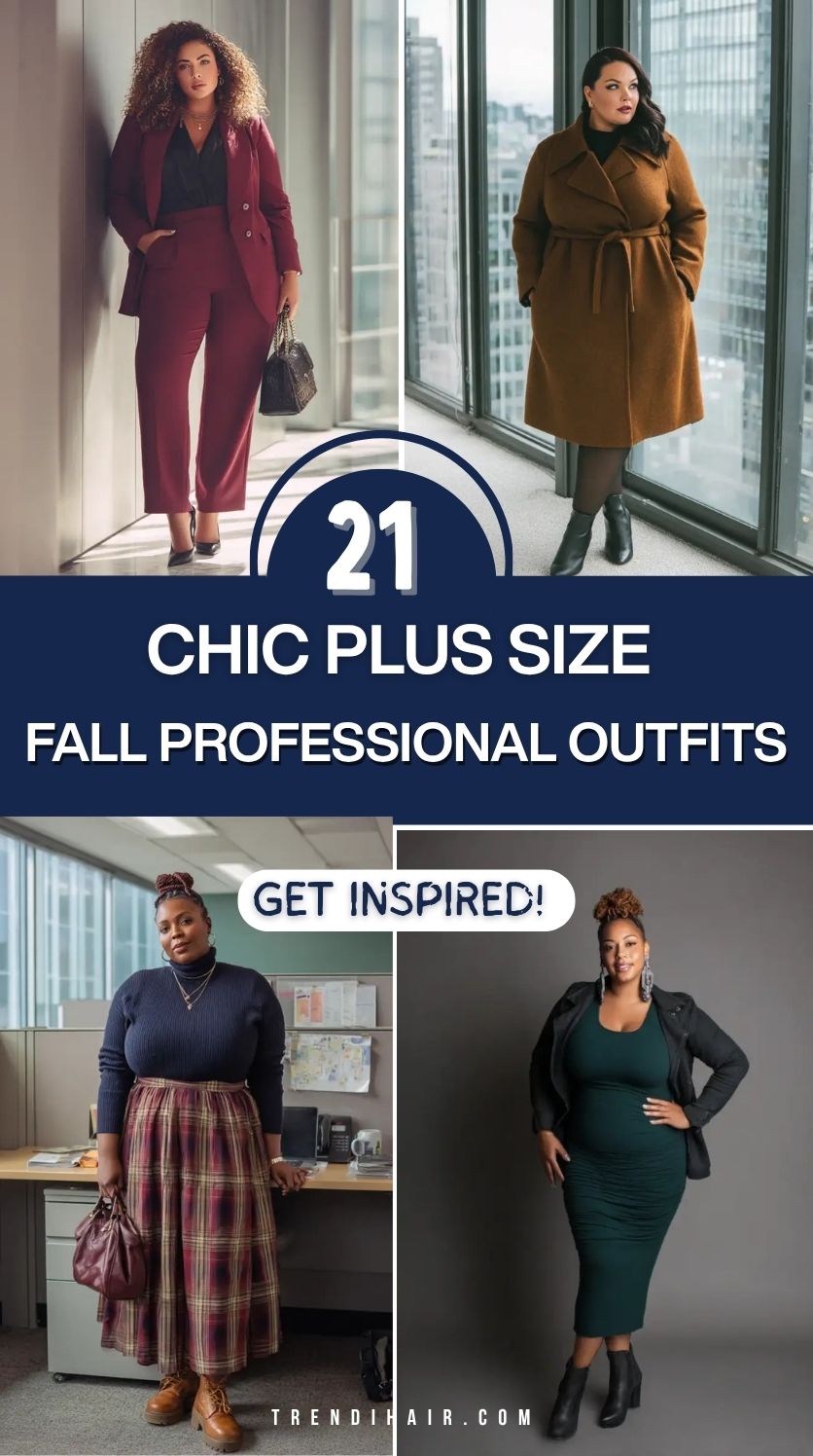 21 Plus Size Fall Professional Outfits Curvy Women Love
