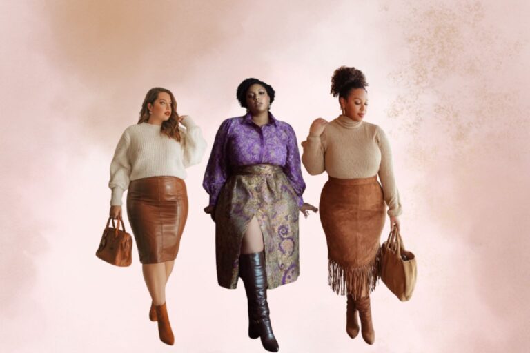 21 Plus Size Fall Skirt Outfits That Curvy Women Will Love
