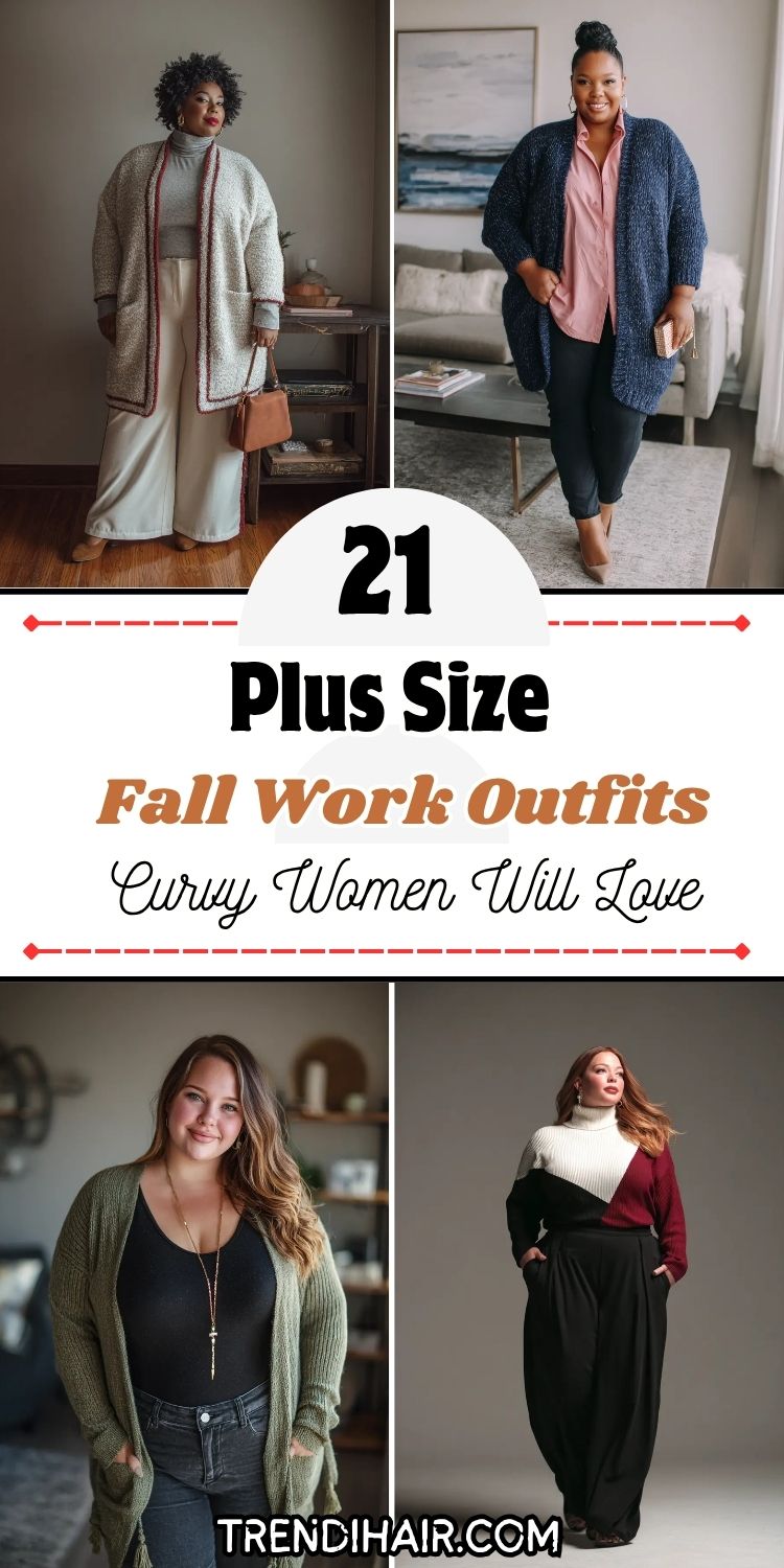 21 Plus Size Fall Work Outfits Curvy Women Will Love