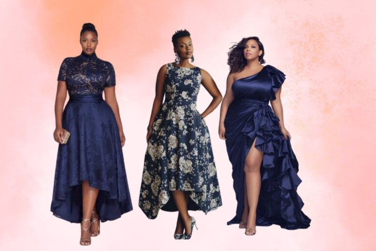 21 Plus Size Navy Blue Wedding Guest Dresses You’ll Love
