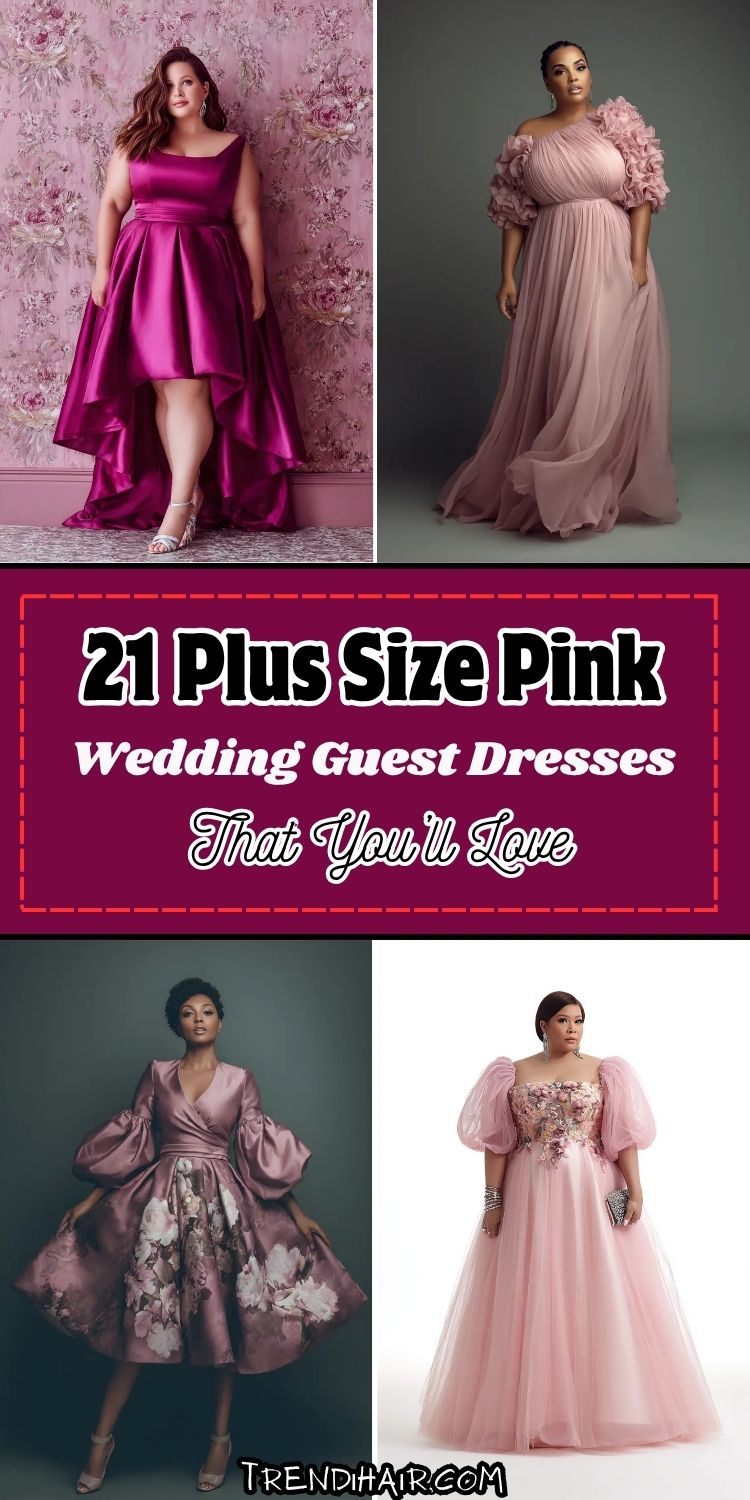 21 Plus Size Pink Wedding Guest Dresses That You’ll Love