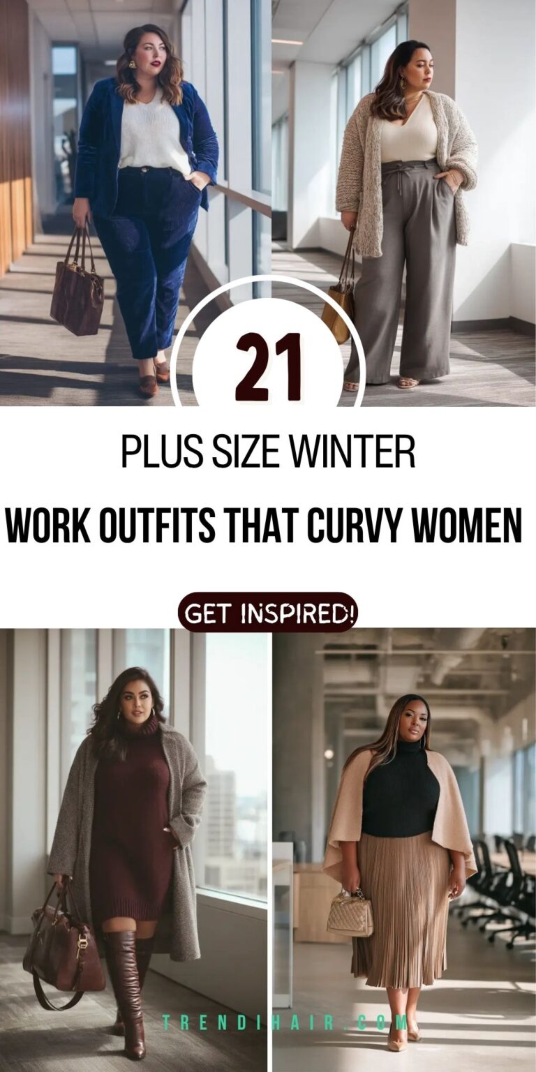 21 Plus Size Winter Work Outfits That Curvy Women Love
