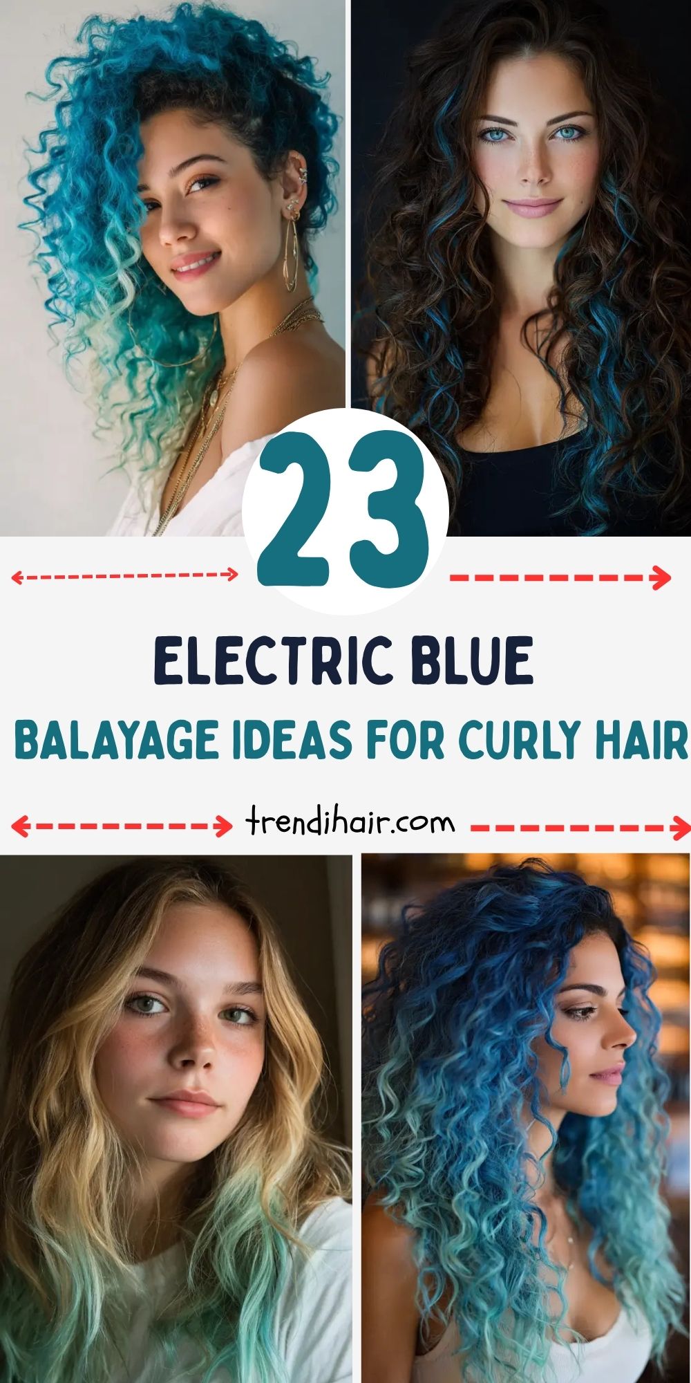 23 Electric Blue Balayage Ideas for Curly Hair Ocean Dreams
