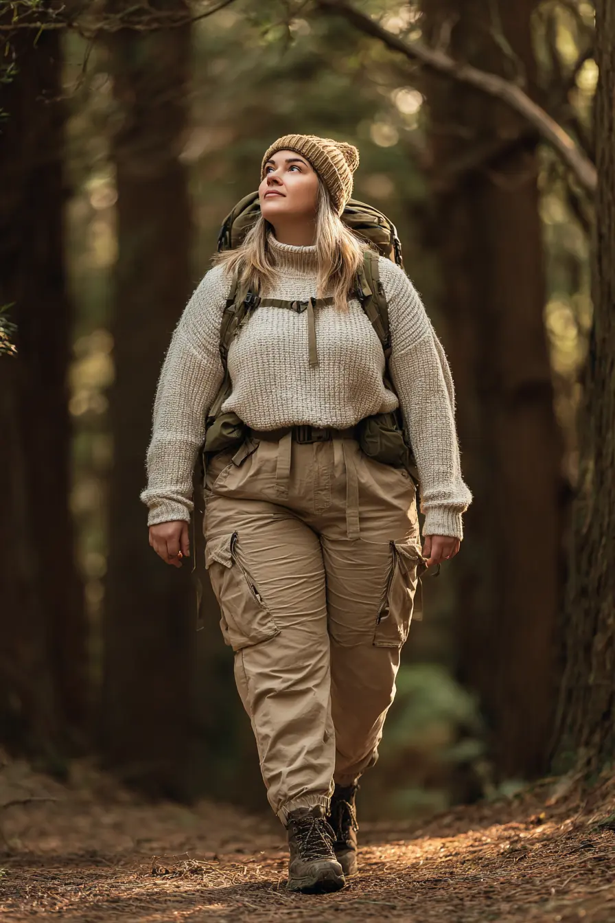 Merino Wool Sweater + Cargo Pants