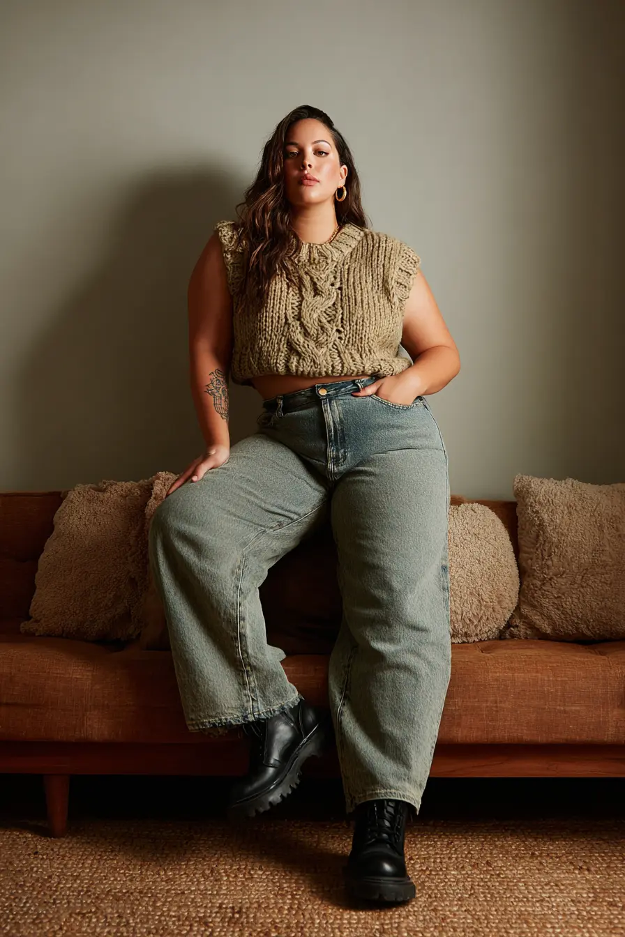 Effortless Knit Vibes with Vintage Edge