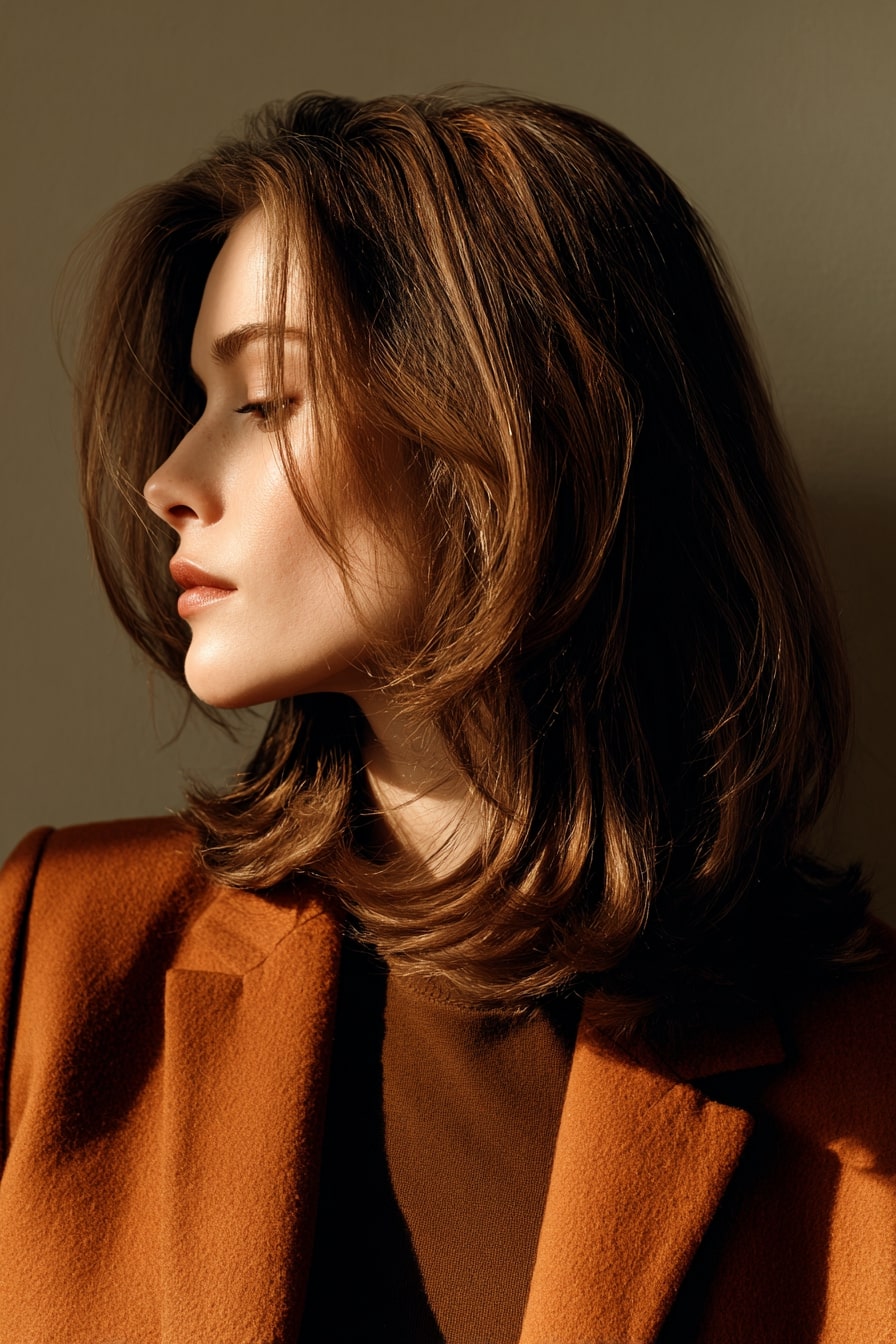 8. Sleek Long Step Cut with Face Contour Layers