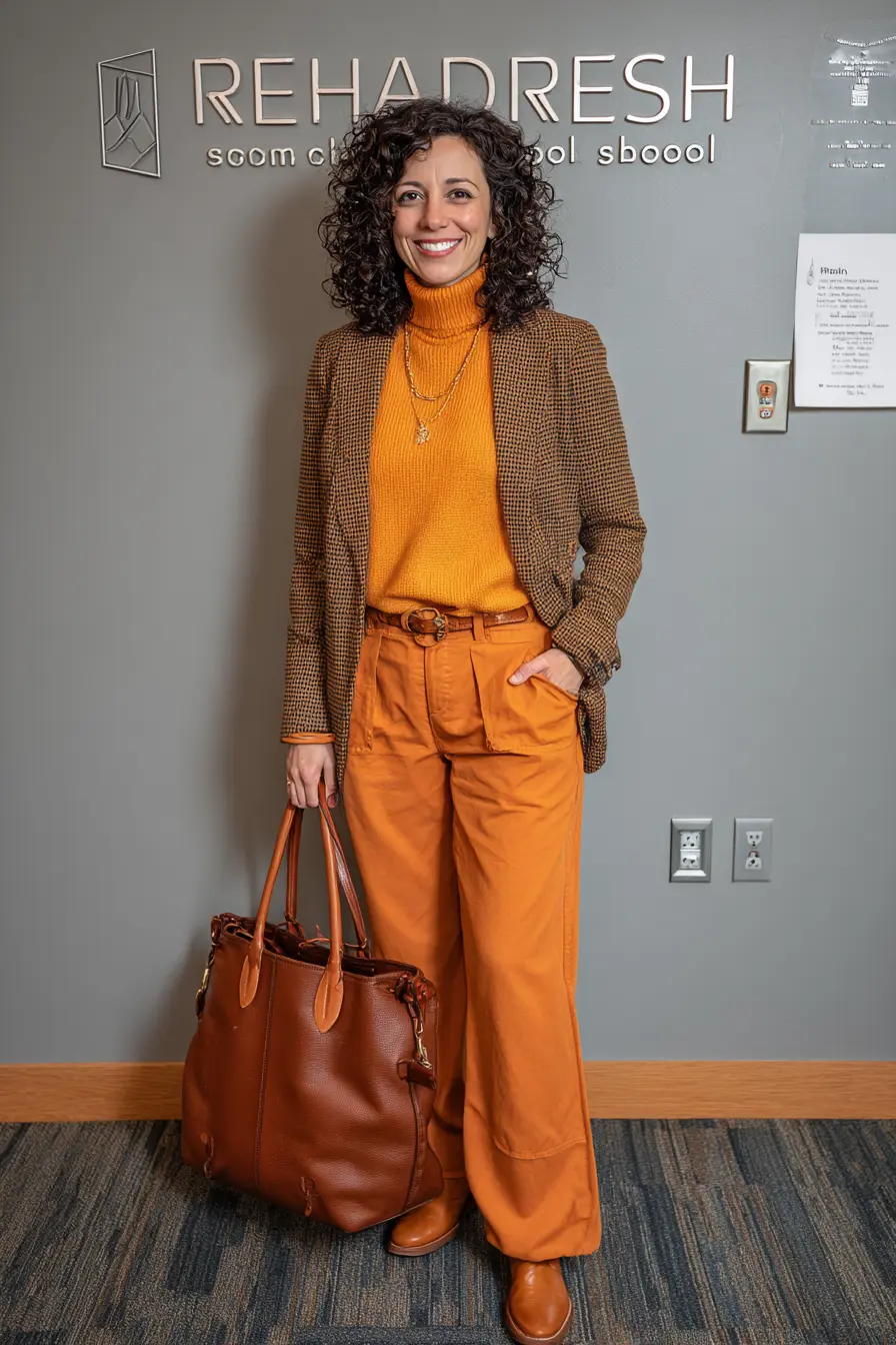 Checked Blazer + Cropped Trousers