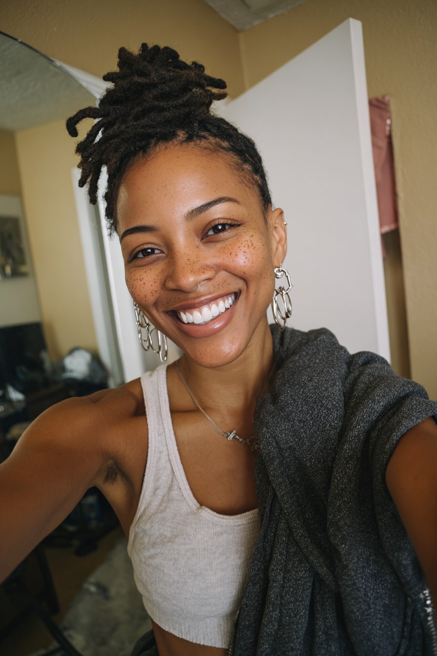 High Loc Bun + Clean Lines