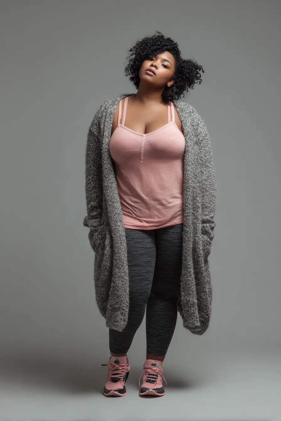 Longline Cardigan + Layered Tank Top