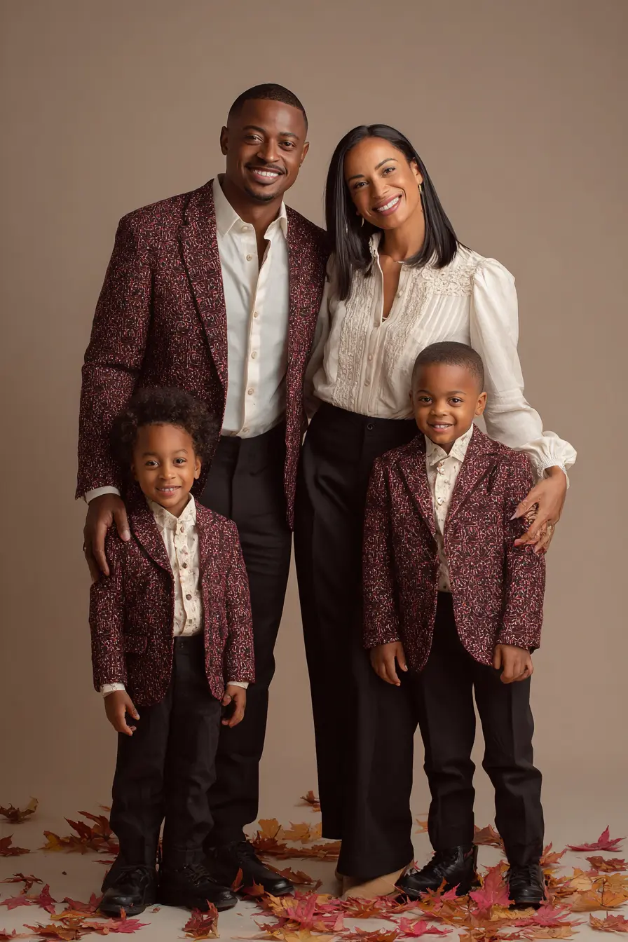 Wine Textured Blazer + Crisp White Shirt