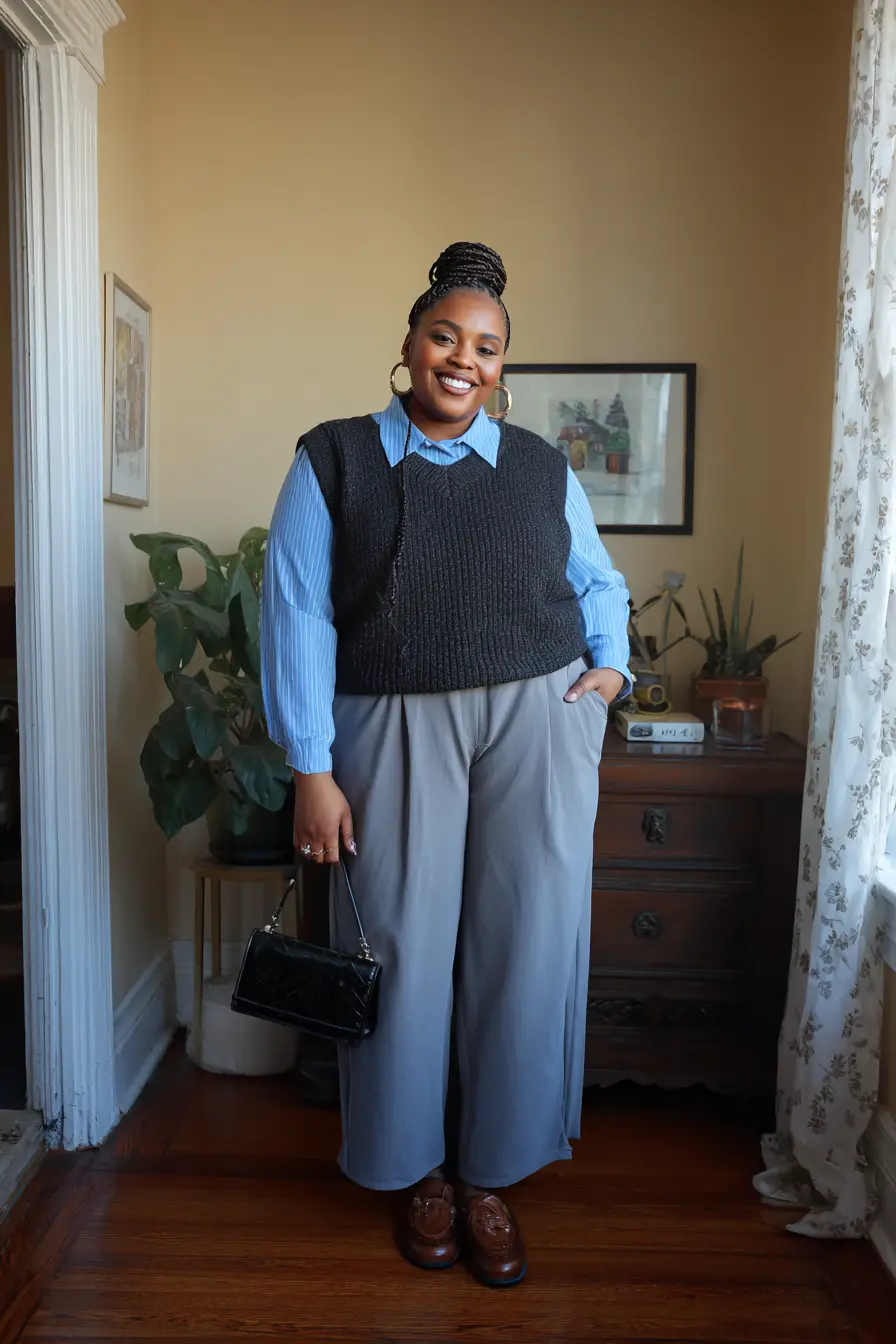 Smart Casual Layers with Cozy Confidence