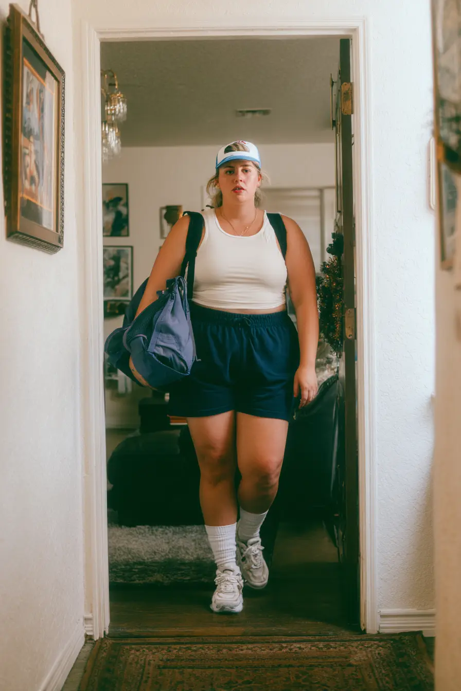 Cropped Tank + High-Waisted Athletic Shorts