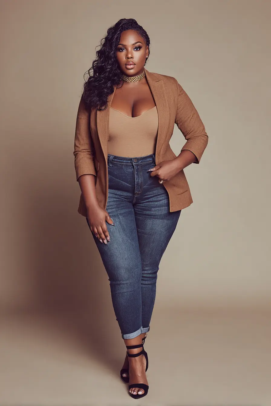 Chic Blazer and Denim Combo for Fall Confidence