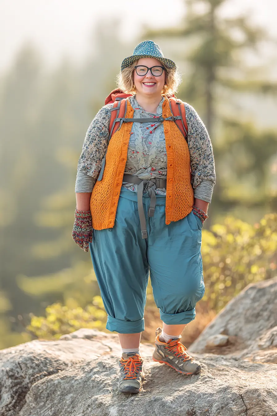 Knit Vest + Cropped Hiking Pants