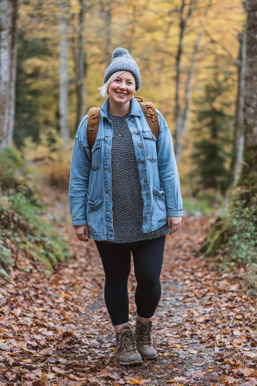 Denim Jacket + Thermal Leggings