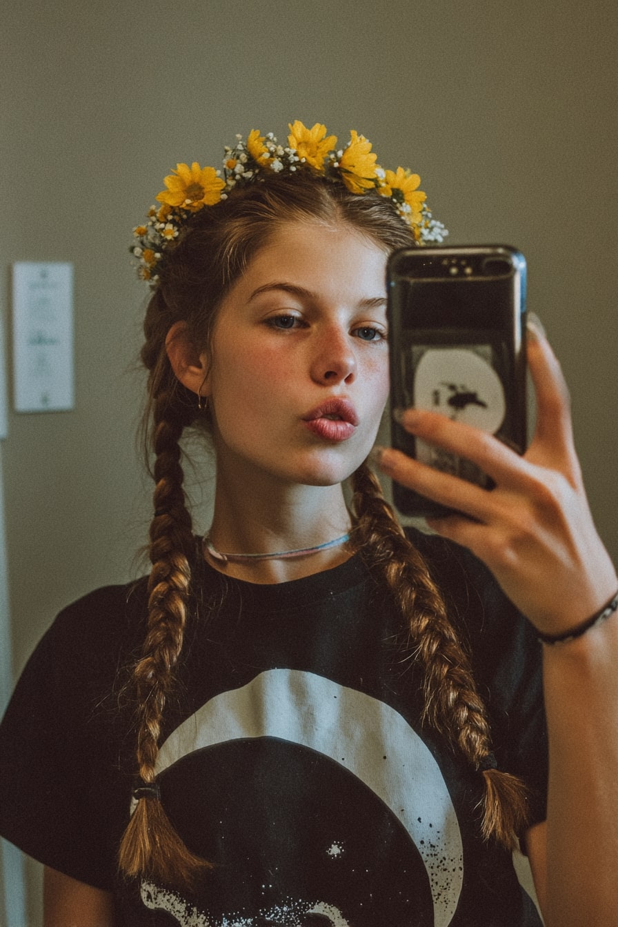 Daisy-Top Twin Braid Set