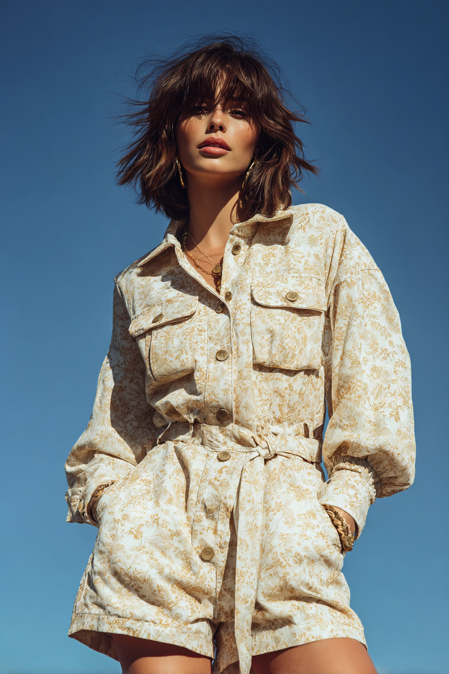 10. Asymmetrical Bob & Monochrome Street Suit