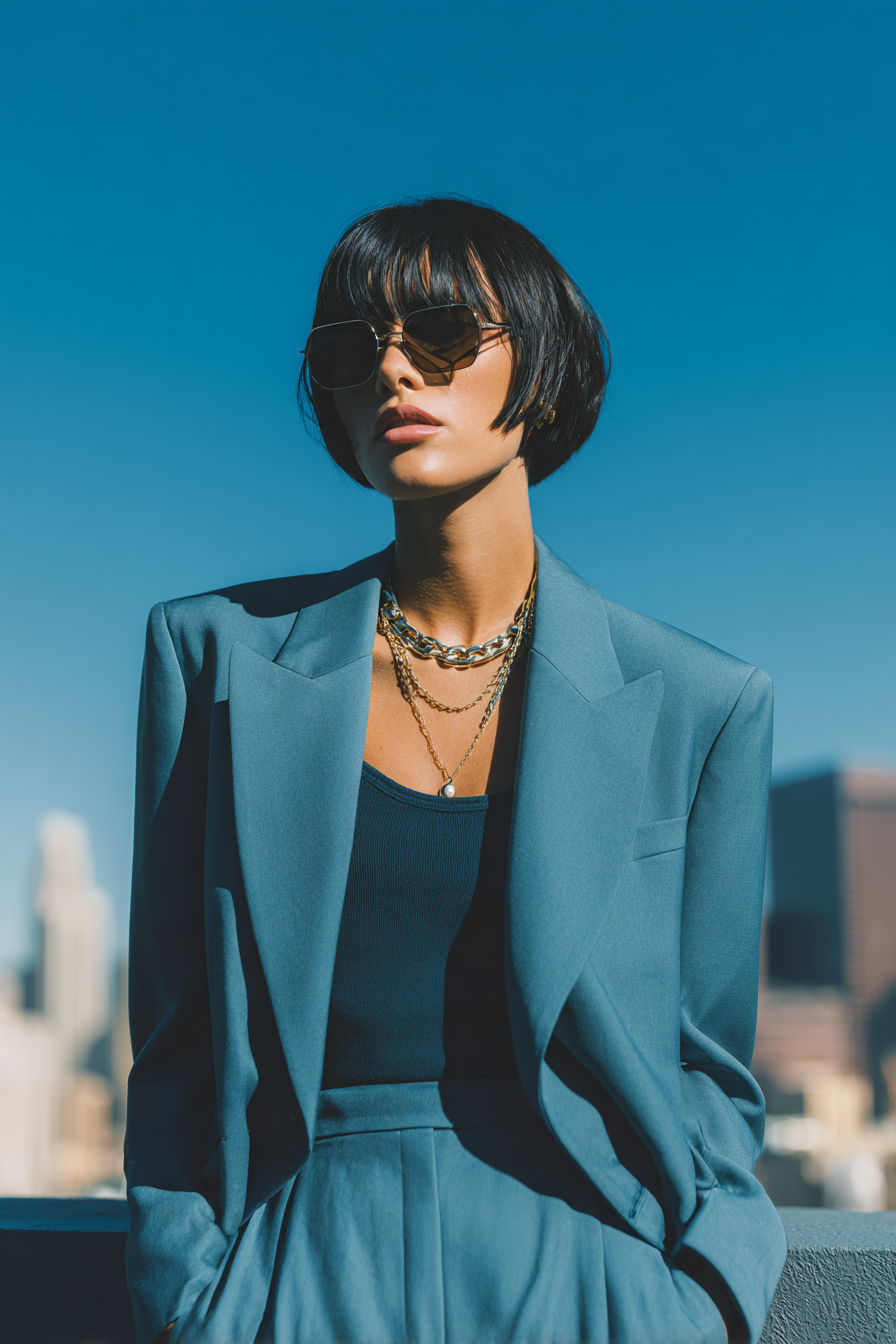 11. Long Layers & Coastal Knit Ensemble