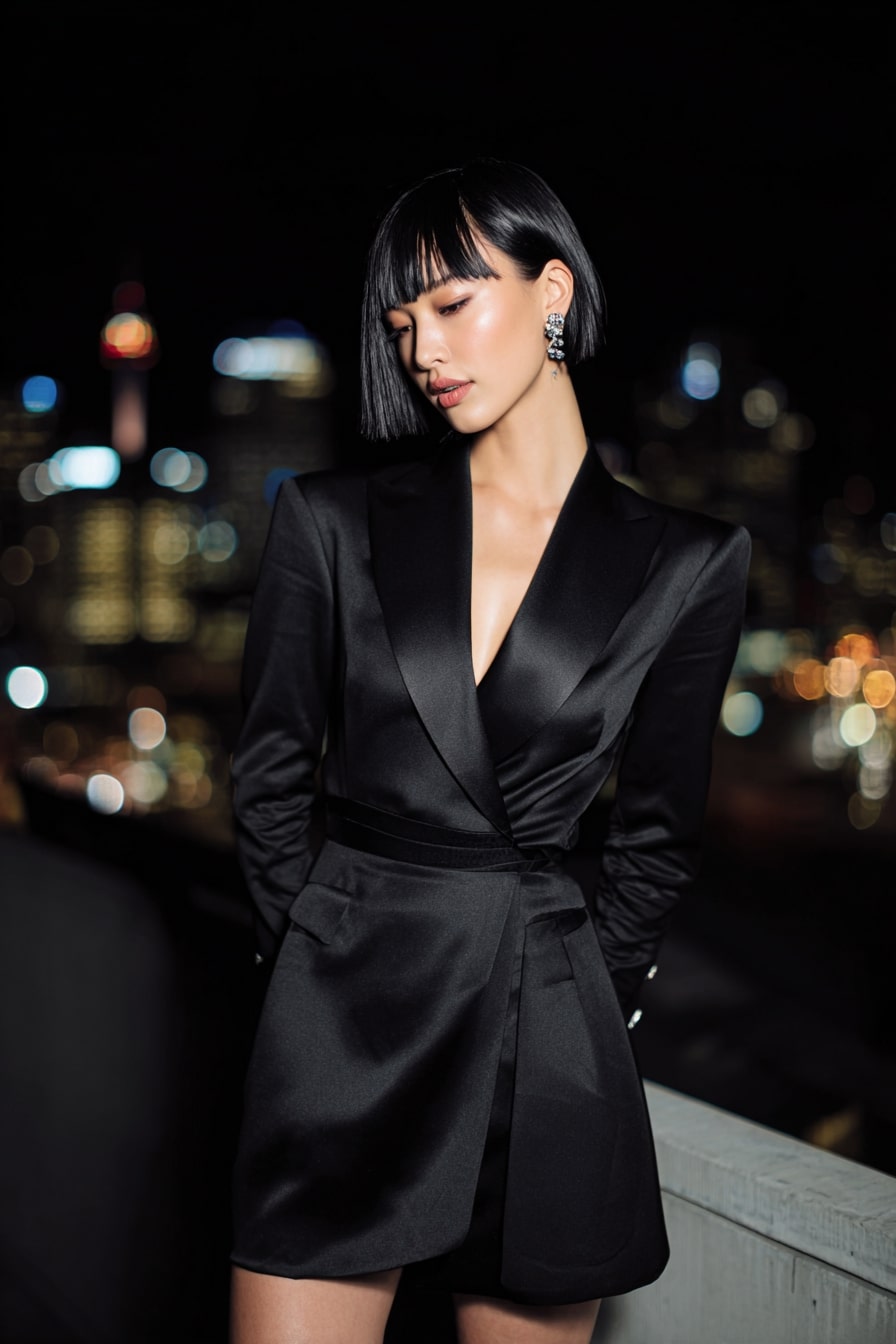 12. Sleek Side-Part Bob Power Edge