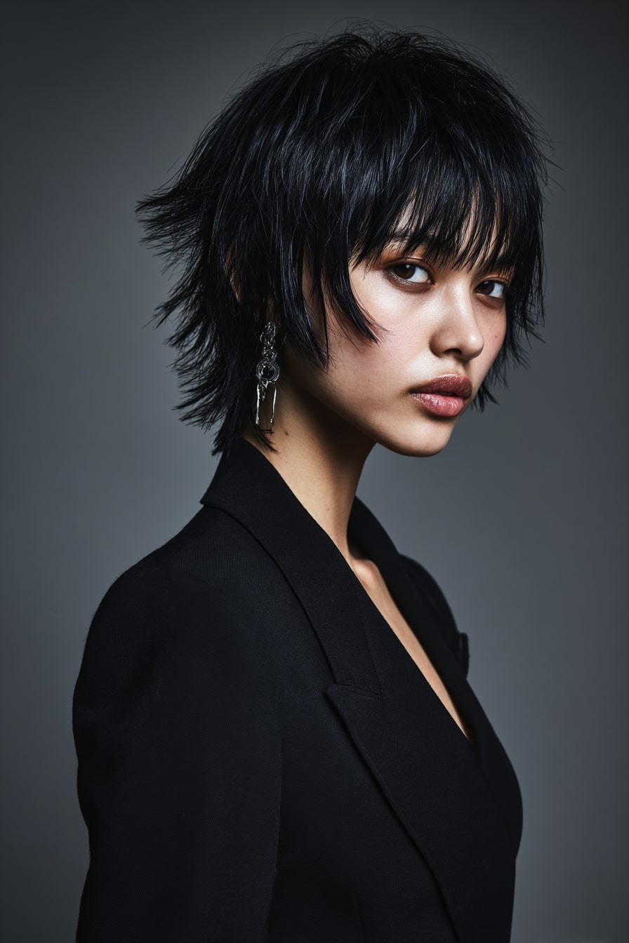 6. Artistic Edge Shag Bob with Micro Fringe