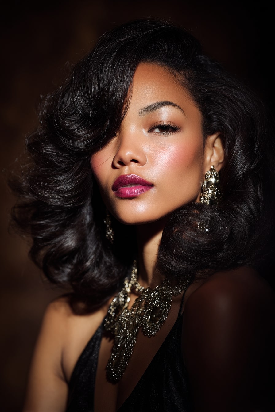 12. The Luxe Volume  Dimensional Glam Layers