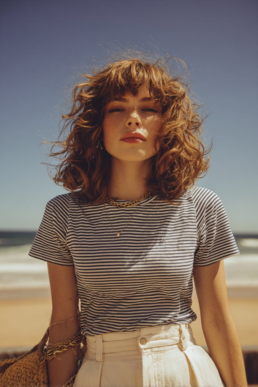 3. Whimsical Air  Curtain Layers and Striped Ease