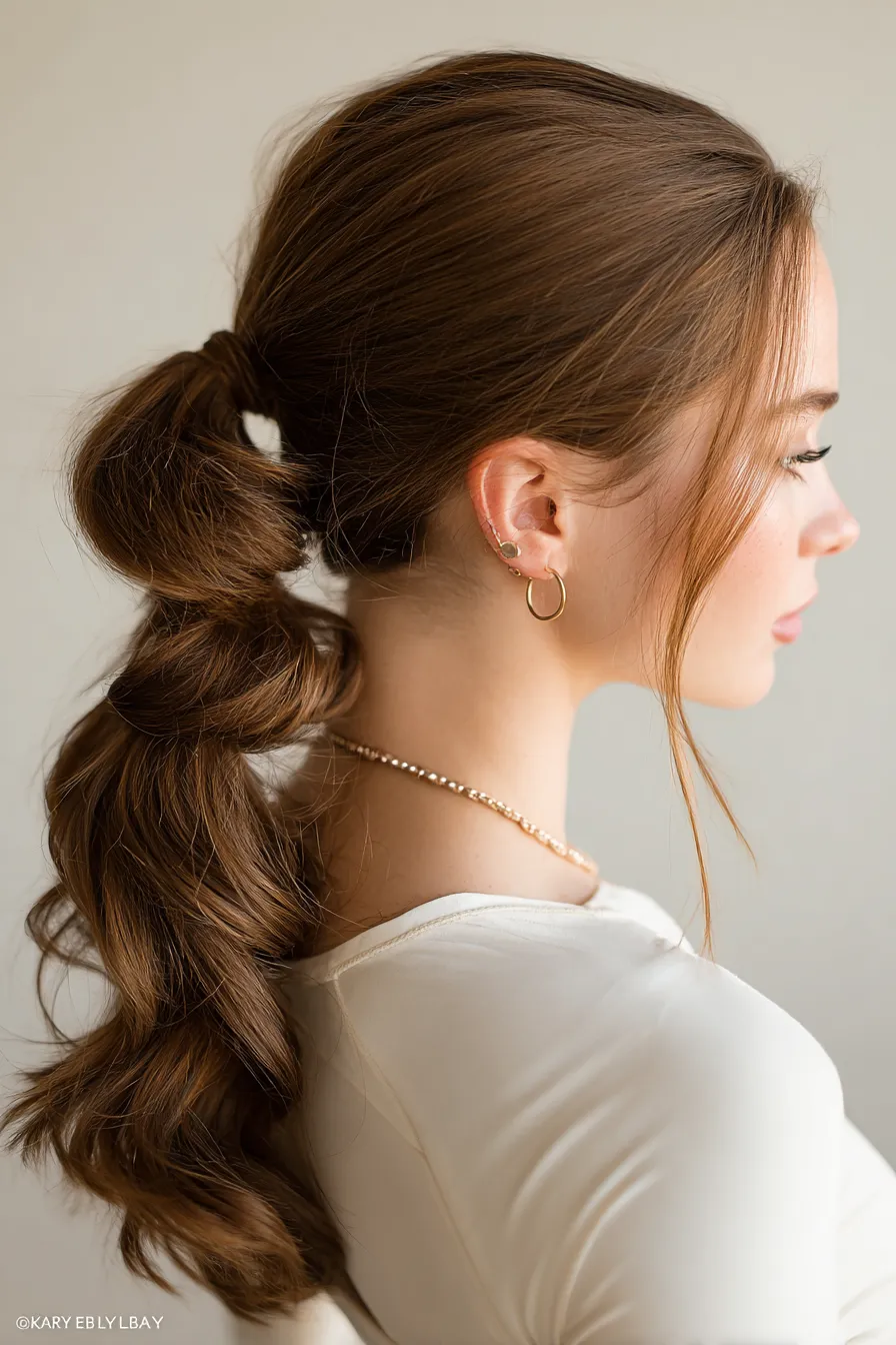 Textured Ponytail with Volume