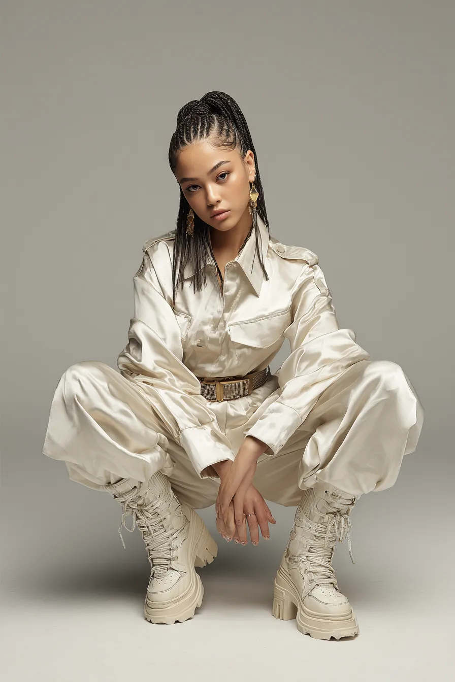 Sleek Feathered Braid Fusion