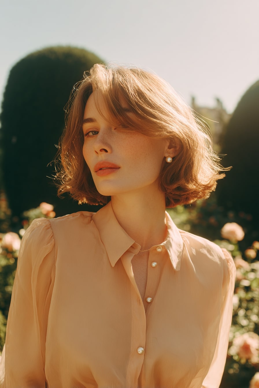 3. Soft Romantic Bob Whisper of Elegance