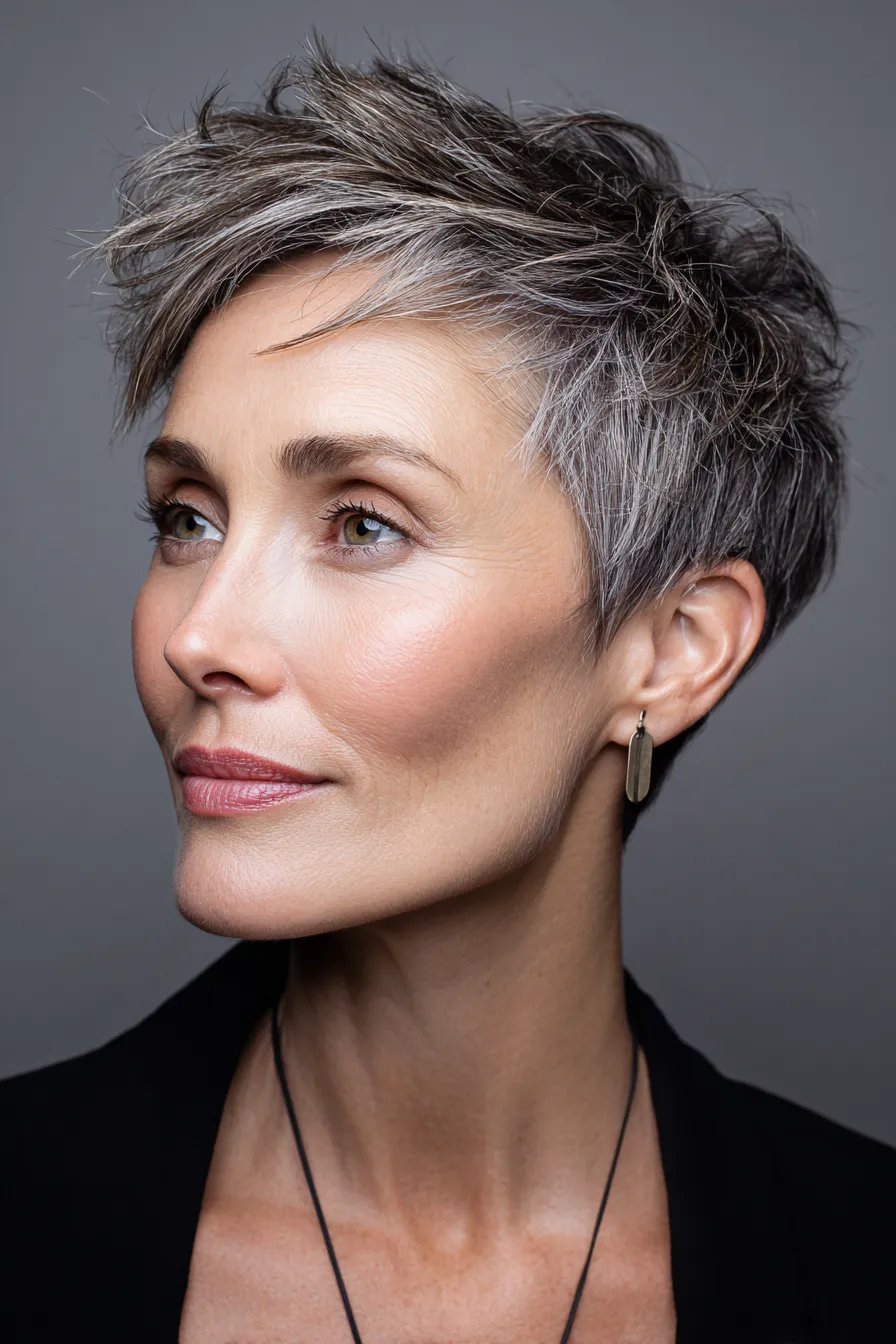 Textured Silver Pixie