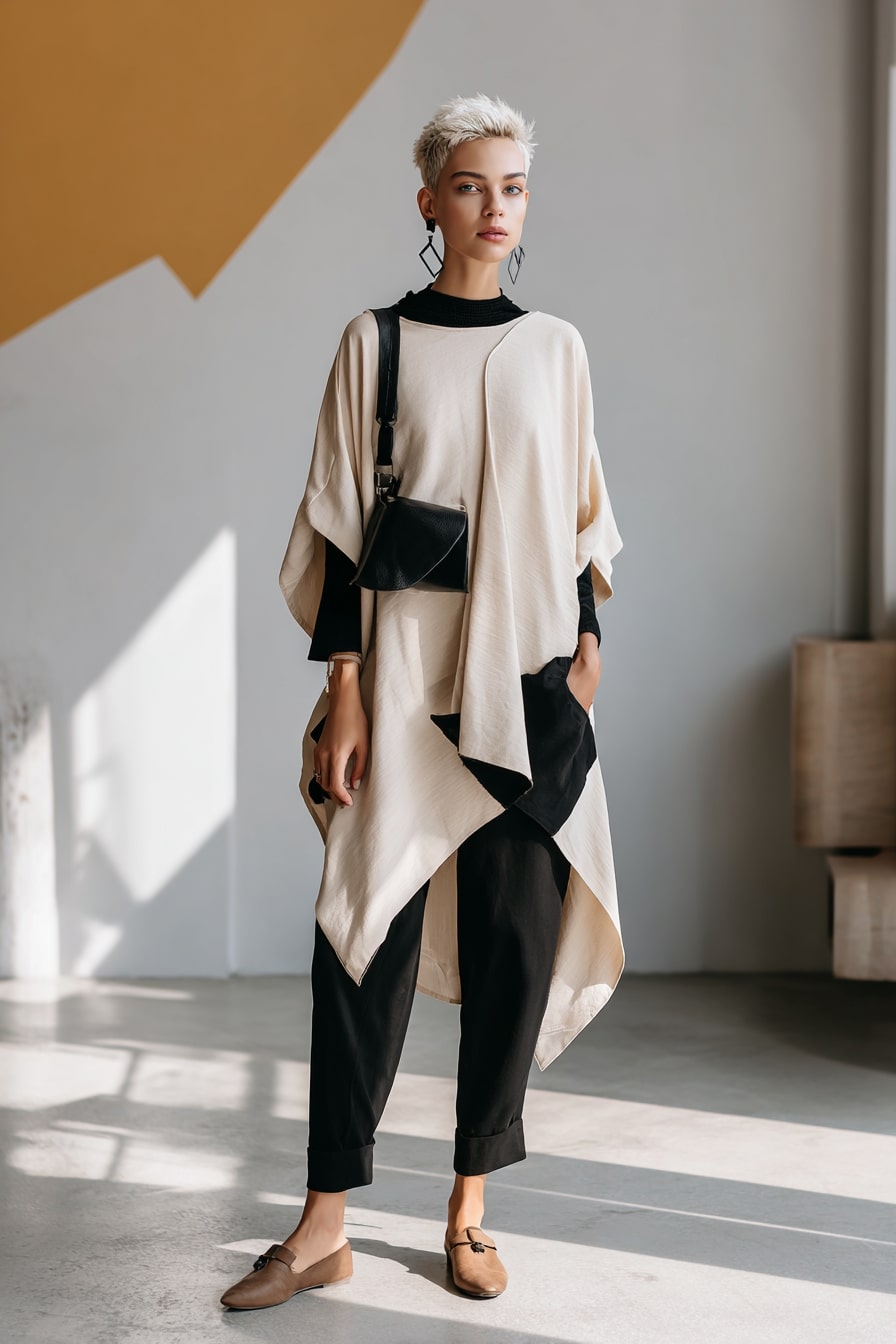 Modern Muse – Asymmetrical Tunic and Slim Pant Set