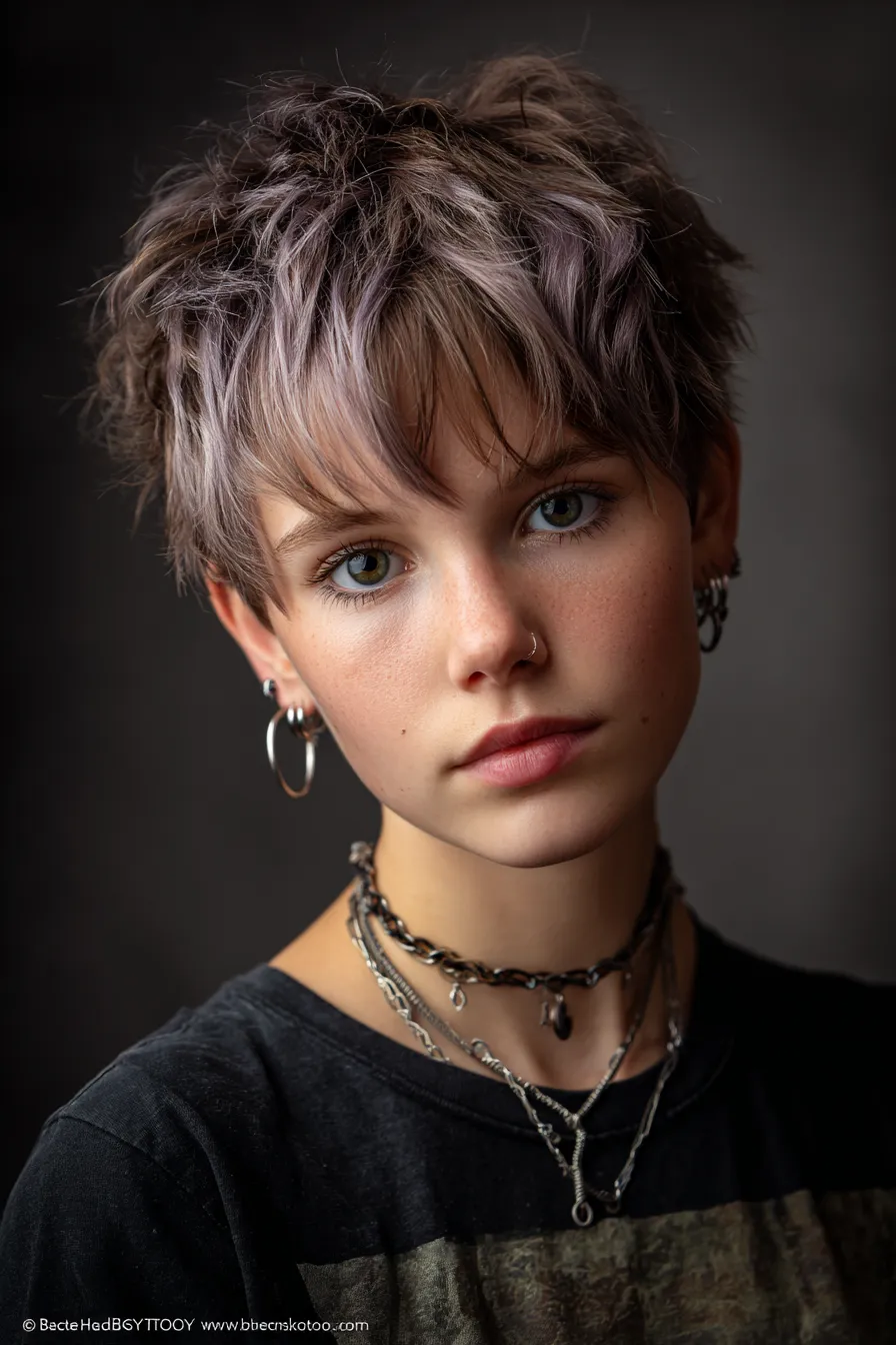 Textured Lavender Pixie