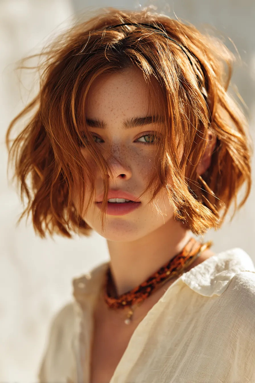 Tousled Copper Bob